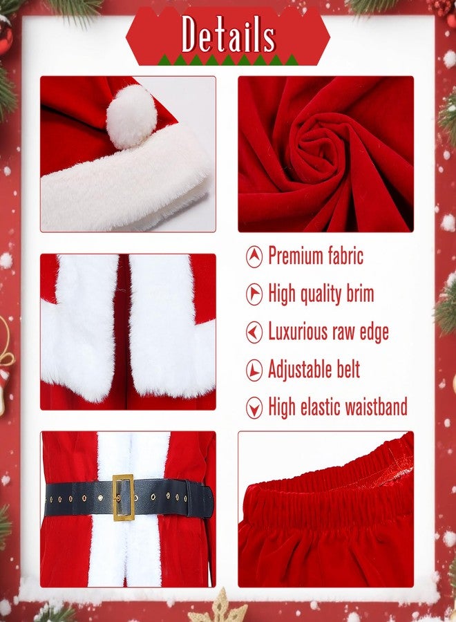 SHEJIZE Kids Santa Costume Children's Santa Claus Costume for Kids Santa Suit (M Cardigan Type) - Image 4
